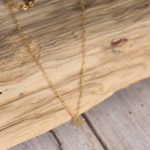 One of a Kind 14k Gold Vermeil Initial Necklace R
